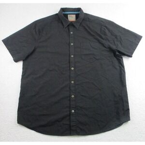 5.11 Tactical Shirt Mens Large Black Short Sleeve Snap Front‎ Ripstop Mesh